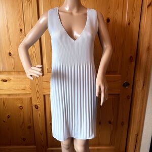 Aritzia Babaton Pleated Chiffon Mathis Baby Blue Mini Dress Size XXS